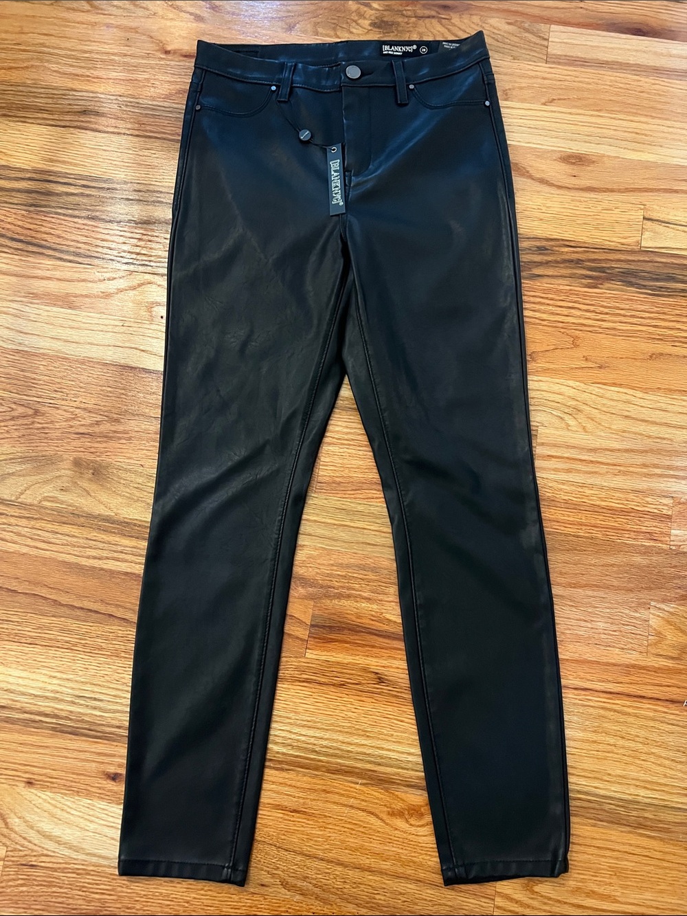 Blank NYC Black Faux Leather Skinny Pants